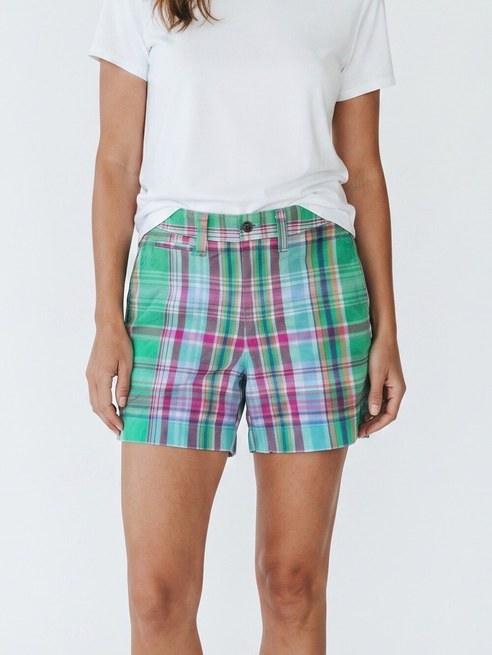 Polo by Ralph Lauren Green Pink Blue Plaid Bermuda Shorts - Classic Tartan